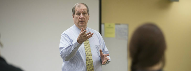 Professor Steven Riley lecturing