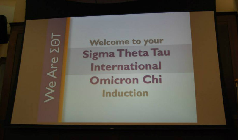 Presentation slide. Welcome to your Sigma Theta Tau International Omicron Chi Induction.