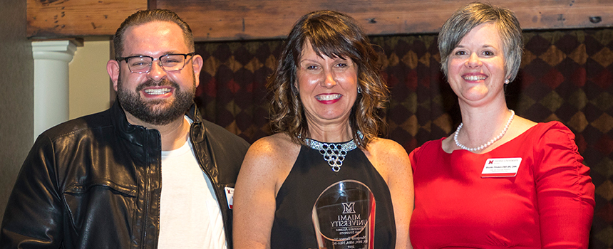 Nursing Alumni Award winner with Ryan Young and Brooke Flinders.