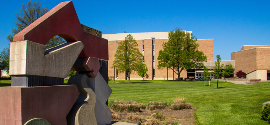 Exterior of Phelps Hall, featuring Parrish Auditorium