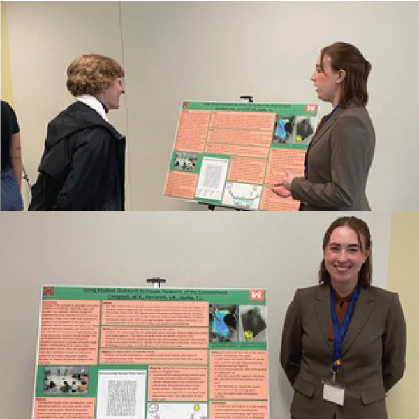Mallory Campbell with her poster presentation 