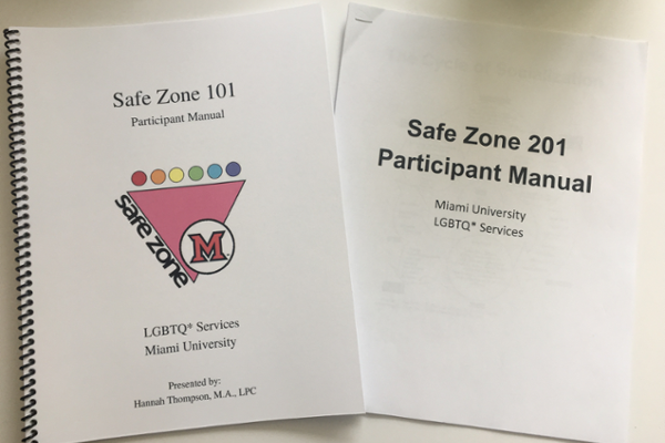 Picture of Safe Zone 101 and 201 participant manuals