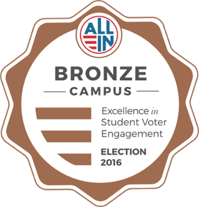 All In Bronze Campus. Excellence in Student Voter Engagement. Election 2016.