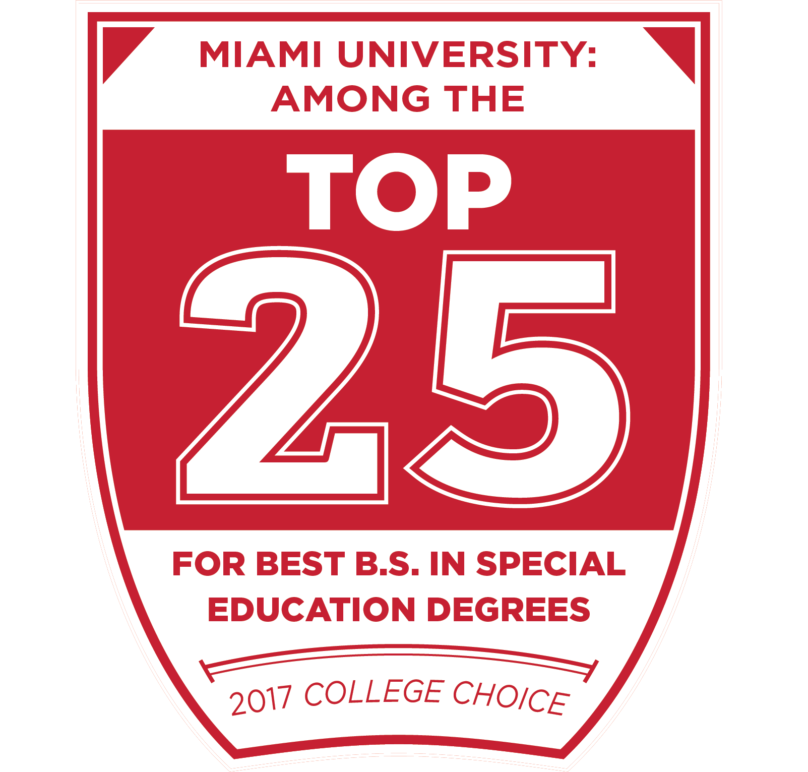 Miami University among the top 25 for best B.S. in special education degrees by College Choice 2017