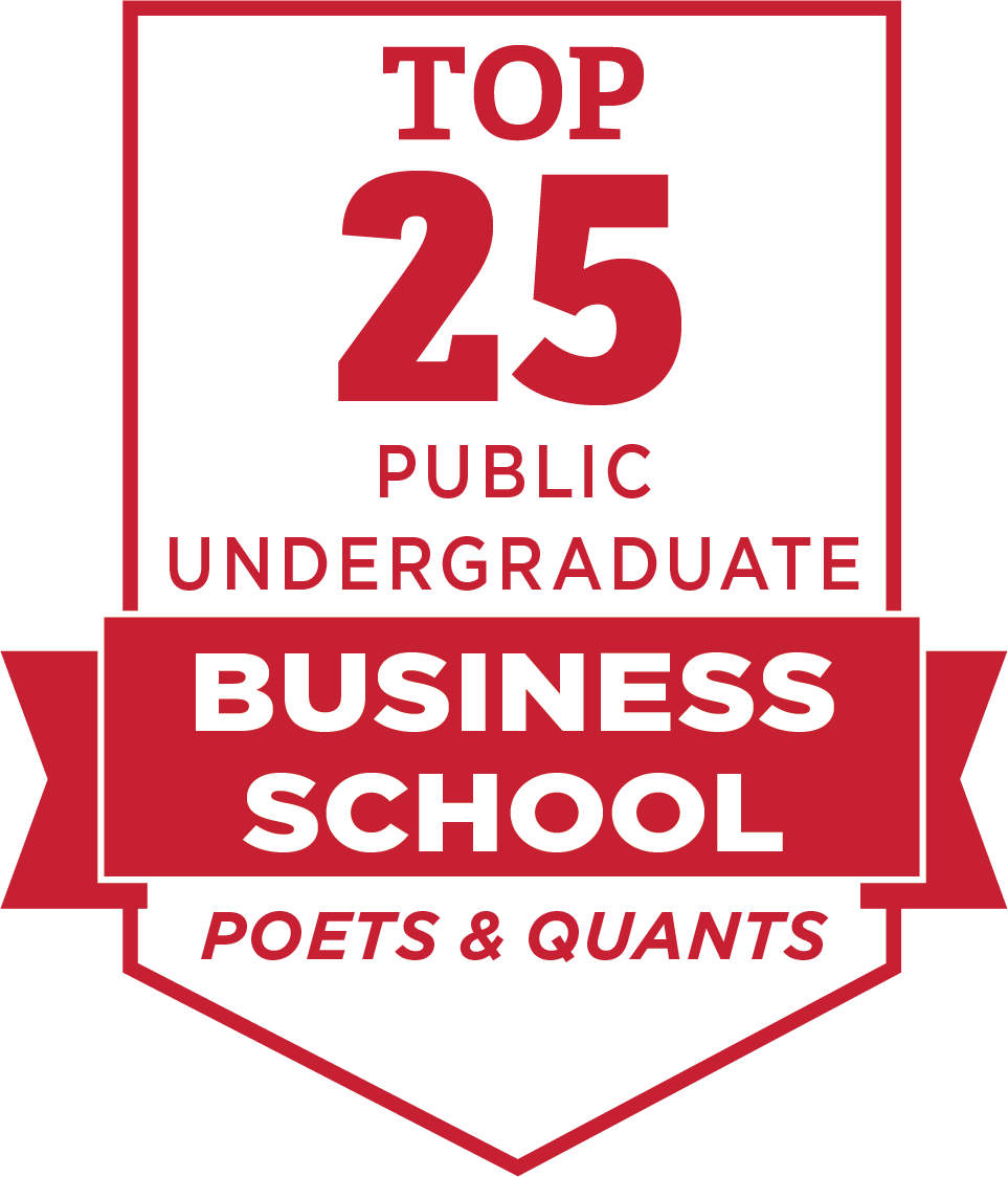 Top 25 public undergraduate business school by Poets and Quants