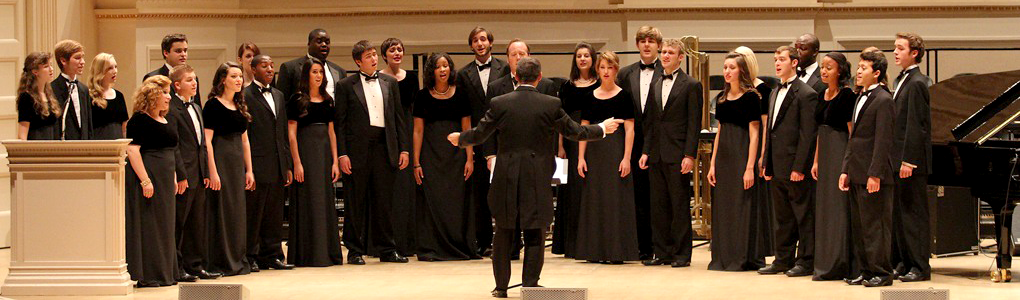 the chamber singers performing