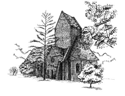 Pen and Ink Sketch of Kumler Chapel