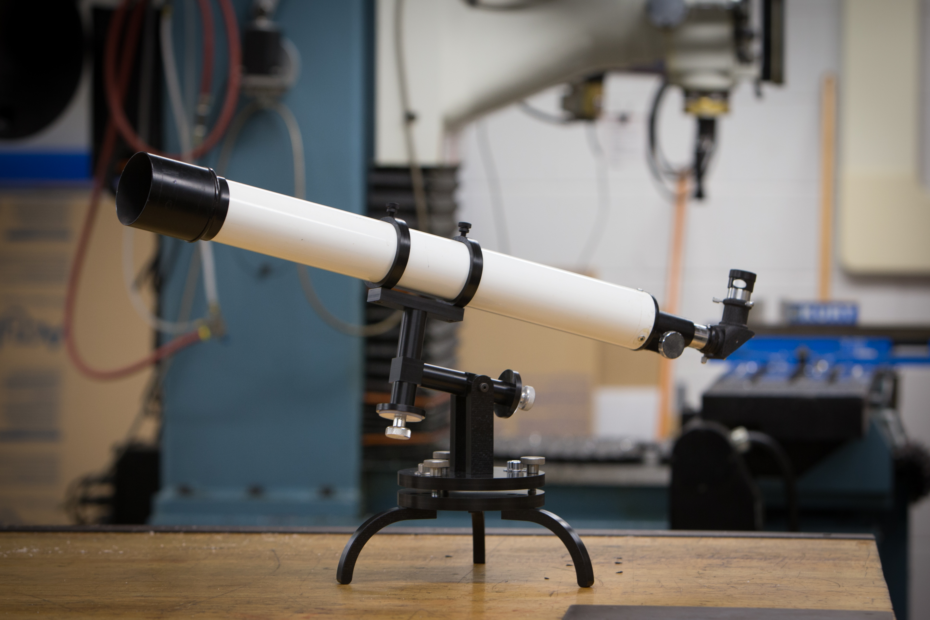 The telescope found in the physics department