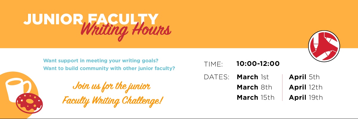  Join us for faculty writing hours this spring. Click here for more information.