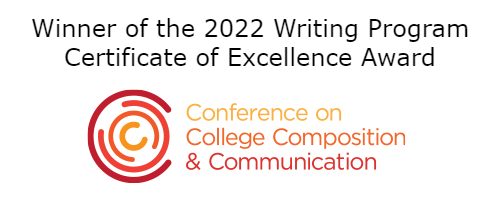 The Howe Center for Writing Excellence won the CCCC Writing Program Excellence Award in 2022.
