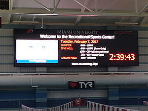 Aquatics Center scoreboard