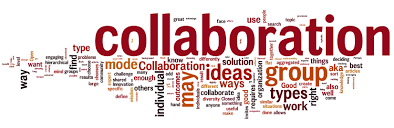 word art showing collaboration, ideas, group types, and mode