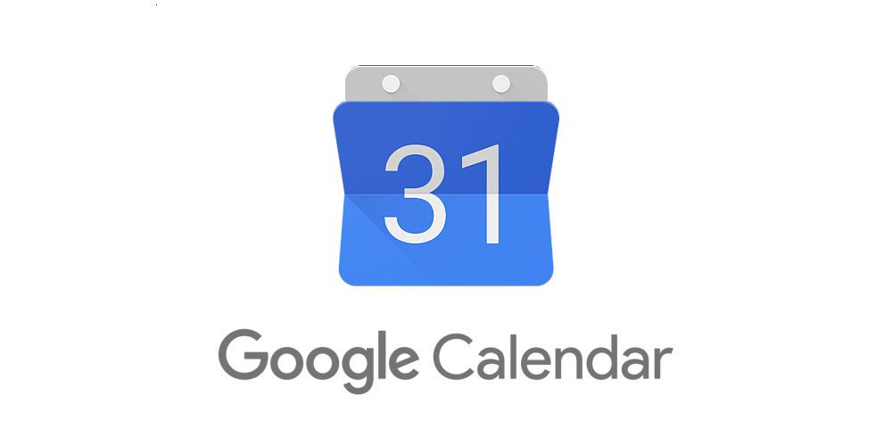 A blue calendar page showing 31 with words Google Calendar below