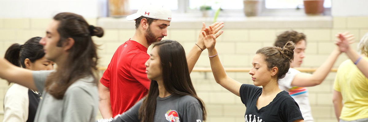 Students in a tai-chi class in McGuffey.