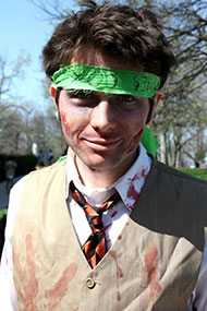 James Cox as a Zombie