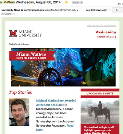Miami Matters newsletter
