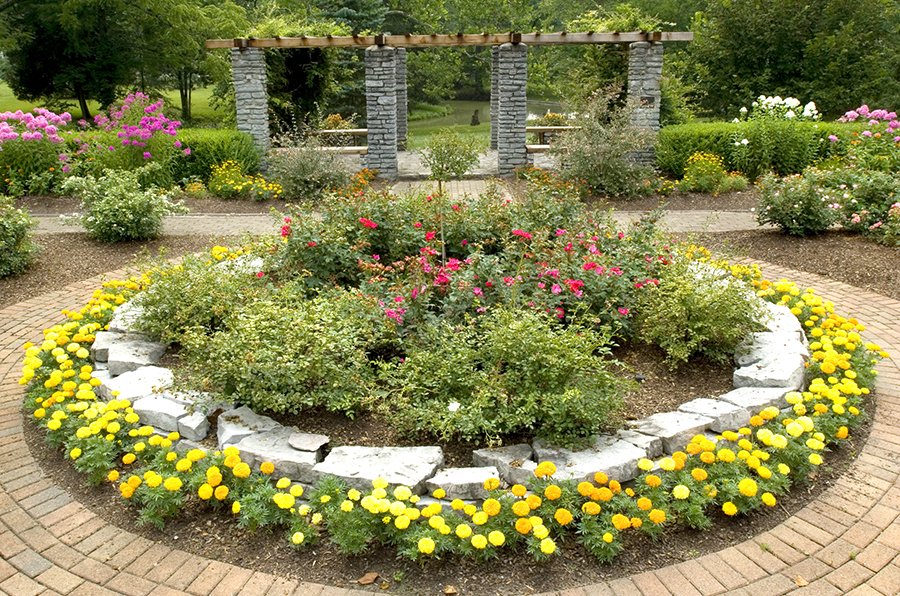 June is a good time to enjoy the rose gardens and the more than 30 varieties of annuals planted at the Formal Gardens (photo by Scott Kissell).
