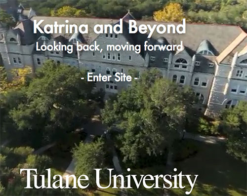 Tulane University's Katrina website photo