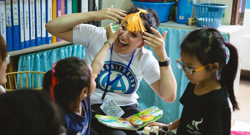 Miami student Sara Al-Zubi spent time working with young children in Bangkok while participating in the 2017 Humanitarian Affairs University Scholars Leadership Symposium.