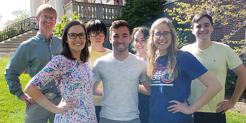 Members of the research team are: (L to R) Andrew Jones, Lexie Adams, Tom Wei, Nick Kaplan, Alexis Enacopol, Chantal Monnier, John Brinton