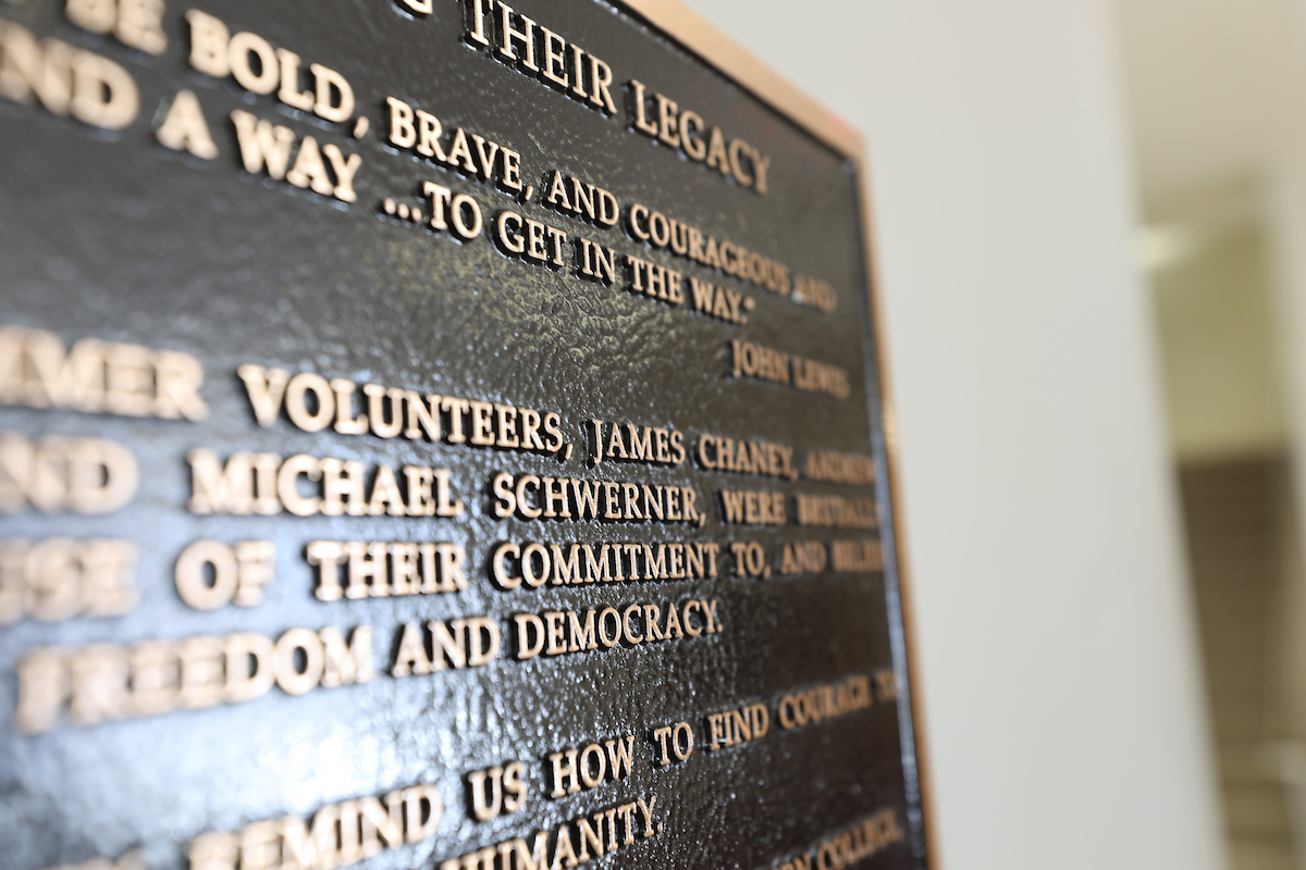 Western lobbies plaque honoring the men