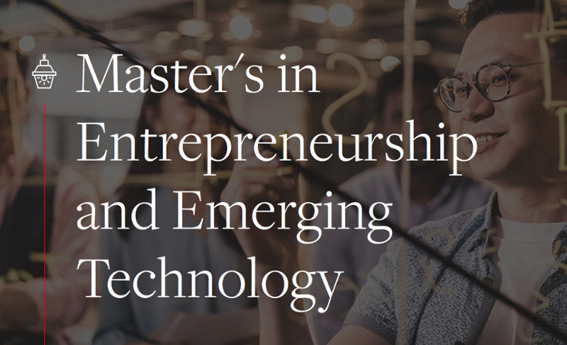 master's in enmtreprenuership and emerging technology