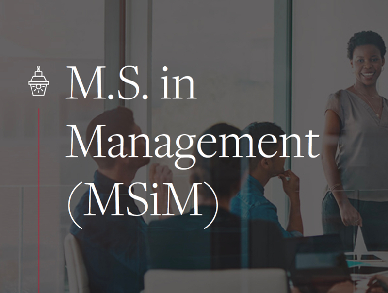 m.s. in management (MSiM)