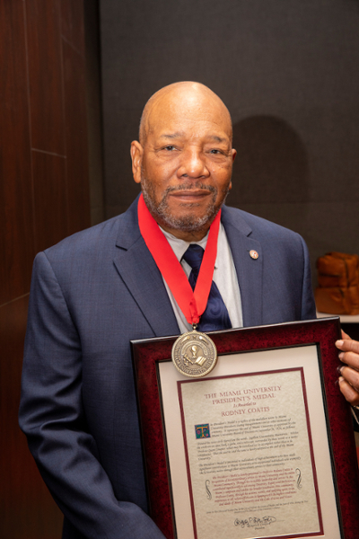 Rodney Coates with President's Medal