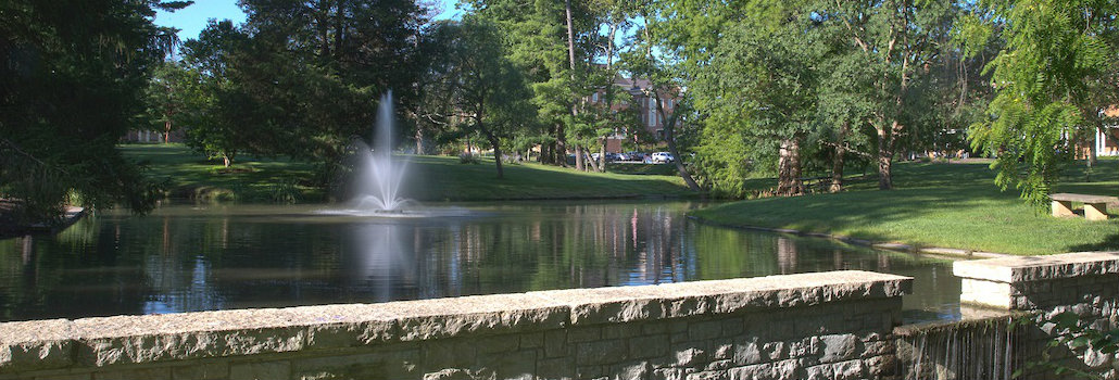 Dogwood Grove with water fountain