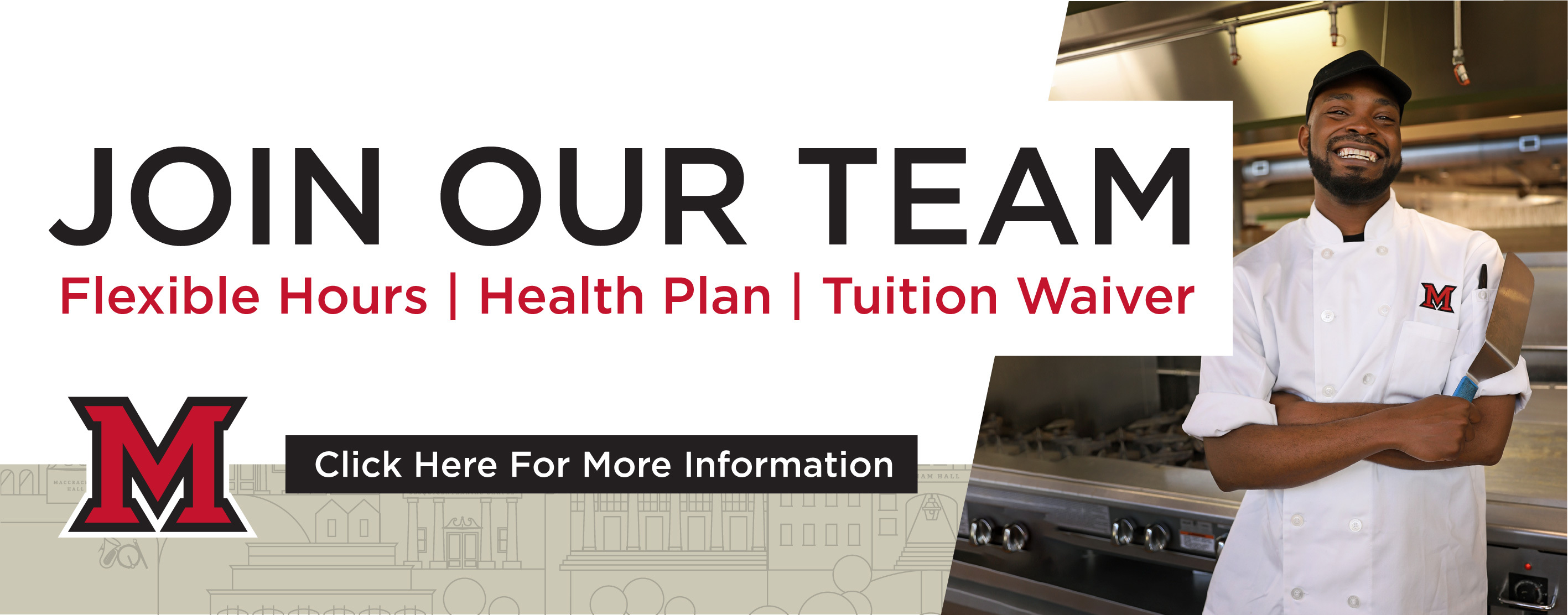  Join Our Team. Flexible Hours | Health Plan | Tuition Waiver. Click here for more information.