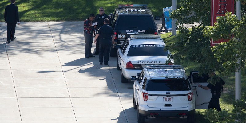  Miami University Police cars on campus