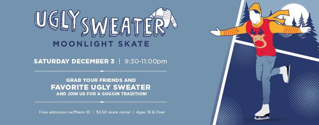 Ugly Sweater Moonlight Skate, December 3