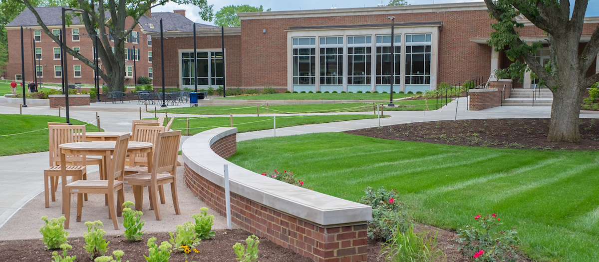 Photo of newly renovated north quad.