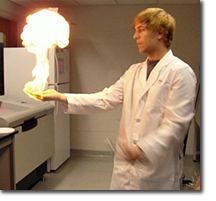 photo of Aaron Coey in lab