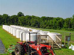 photo of mesocosms at ERC