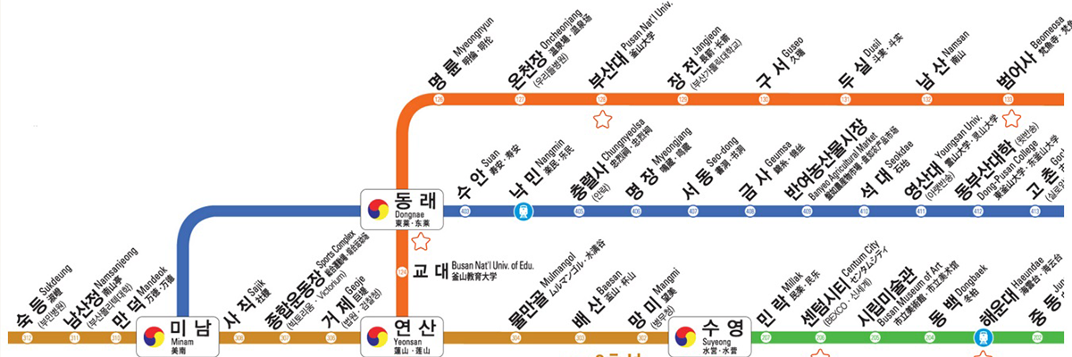  Busan Subway Map