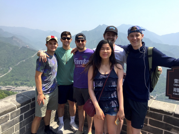 Students at the Great Wall