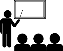 Icon of teacher teaching in a classroom
