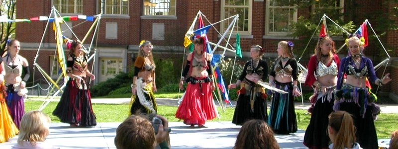 Belly dancers at Silk Road presentation