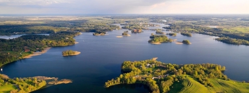 Lake landscape in Lithuania