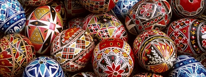 Decorated Russian Easter eggs