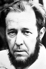 A portrait of Solzhenitsyn.