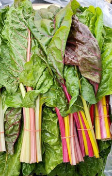 photo of bunches of Swiss chard