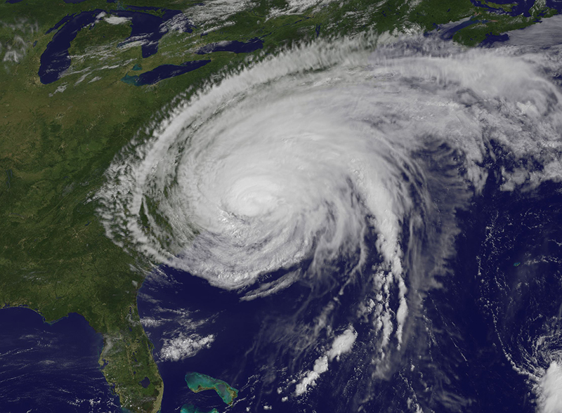 photo of Tropical Cyclone Irene over the northeastern United States