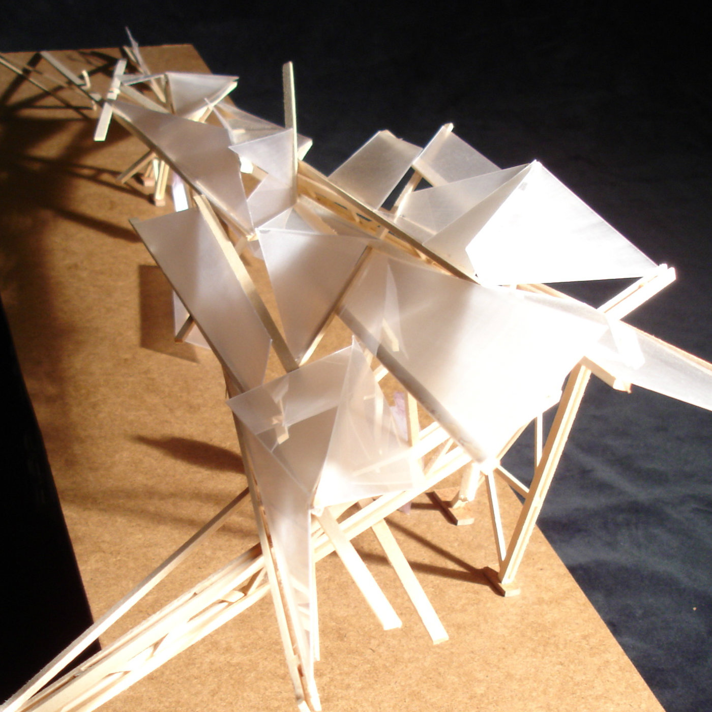 model of a roof structure