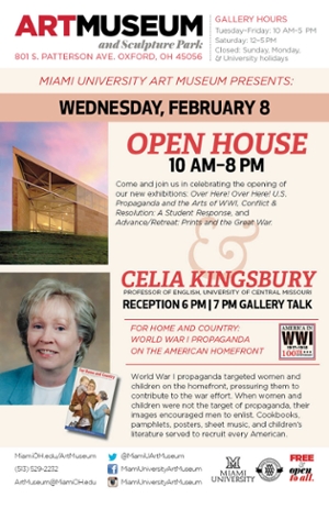 Author Reception and Talk, Celia Kingsbury February 8 6-8 PM