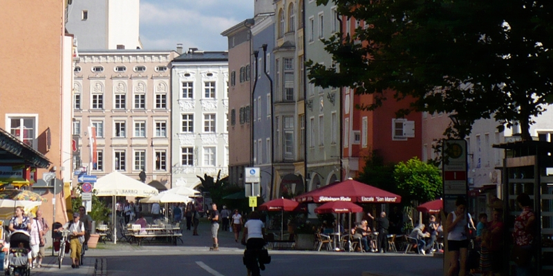 A street scene in Rosenheim