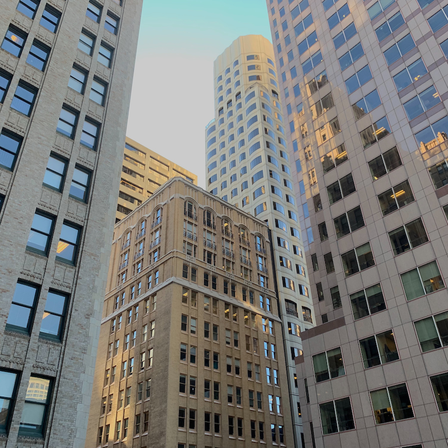 Tall office buildings in San Francisco