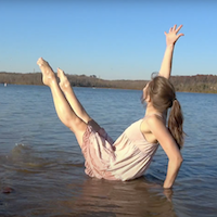 dancer in the shallow water