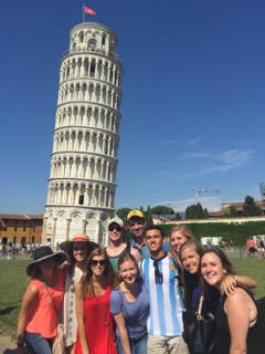 Leaning Tower of Pisa and Miami students